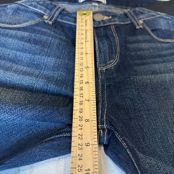 Paige Size-29 Womens Jeans Skyline Boot Dark Maternity Whiskered Distressed - Picture 7 of 16